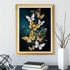5D DIY Diamond Painting Golden Butterfly Cross Stitch Kit Mosaic Diamond Embroidery Rose Full Round/Square Drill Home Decoration