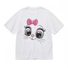 Men's Comfy Trend Breathable Classic T-Shirt Cute Cat Illustration Cotton Tee