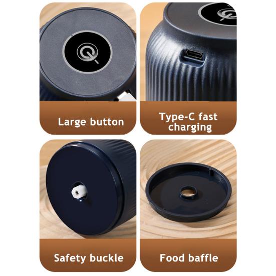 Электрический измельчитель чеснока Мини перезаряжаемый беспроводной измельчитель овощей с 6 лезвиями Портативный электрический измельчитель чеснока для кухонного гаджета