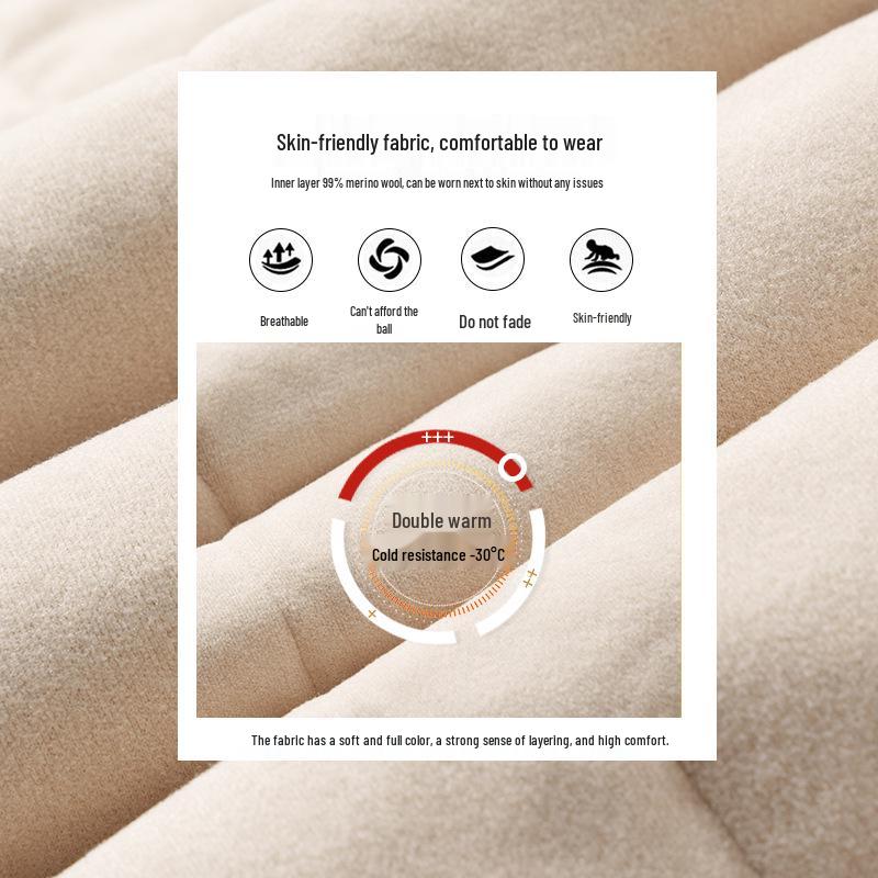 Женские хлопковые брюки с высокой посадкой и флисовой подкладкой - Облегающие, плотные и теплые для осени и зимы