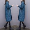 2024 Autumn/Winter Women's Mid-Length Korean Plus Size Lightweight Over-Knee Down Cotton Coat