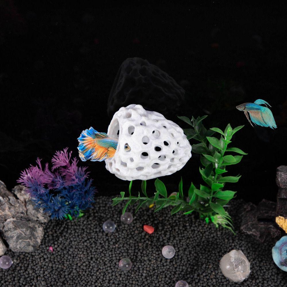 Plastic Water Grass Cultivation Dish 3D Print Simulation Porous Coral Stone For Fish Tank