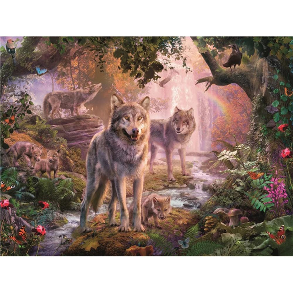 5D DIY Алмазная картина Волк Алмазная вышивка Животное Алмазная мозаика Полный квадратный дрель Вышивка крестом Декор для дома