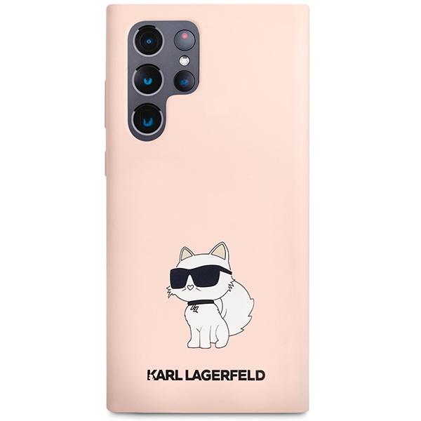 Etui do Samsung Galaxy S23 Ultra Karl Lagerfeld Silicone Choupette Różowe