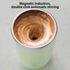 350ml Self Stirring Mug Rechargeable Non-axial Magnetic Coffee Mixing Cup with Lid 304 Stainless