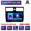 Автомобильный радиоприемник на базе Android Carplay для Suzuki Swift 2005-2010, автомобильный мультимедийный видеоплеер, GPS-навигация, WIFI, 4 + 64 ГБ