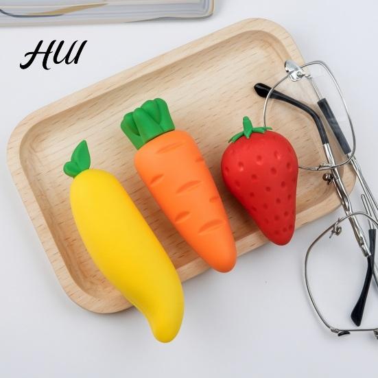 Erasers for Party Favors 3D Food Earsers, Cute Mini Fruit Vegetable Erasers, Realistic Eco-friendly Rubber Strawberry, Mango, Carrot, Pineapple Kids,