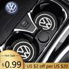 Для VOLKSWAGEN VW 2 шт. Силиконовый автомобильный подстаканник для стакана с водой, бутылки, нескользящий коврик, противоскользящие коврики для Volkswagen VW Passat Scirocco Polo