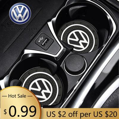 Для VOLKSWAGEN VW 2 шт. Силиконовый автомобильный подстаканник для стакана с водой, бутылки, нескользящий коврик, противоскользящие коврики для Volkswagen VW Passat Scirocco Polo