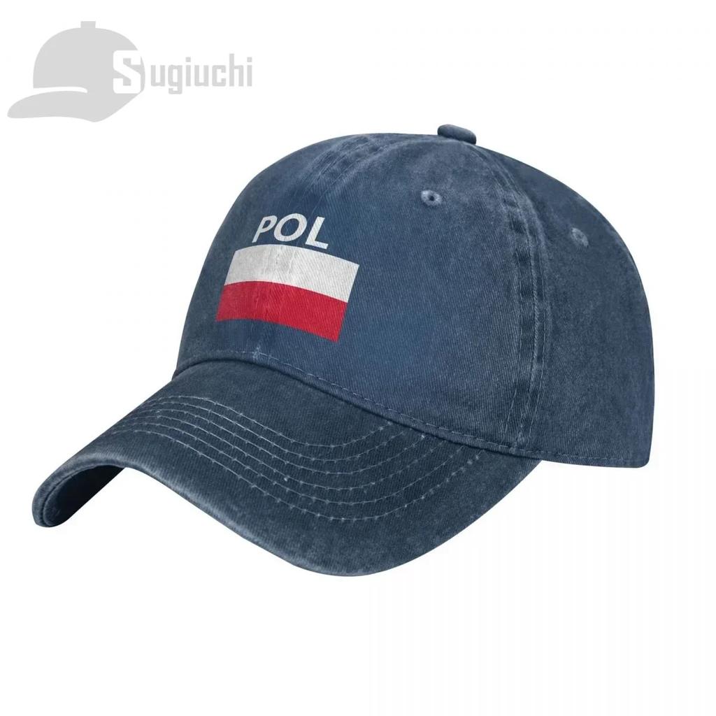 Poland Flag With Letter Washed Cotton Cap Gorras Snapback Caps Baseball Dad Outdoors Travel Sun Hats Casquette