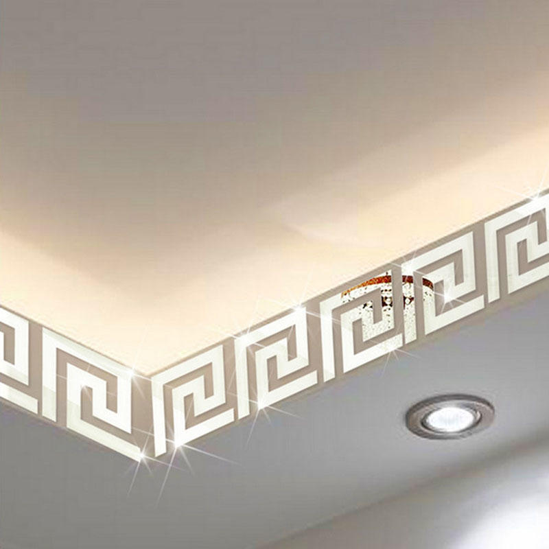 Современная геометрическая светоотражающая наклейка на стену для спальни, гостиной, столовой