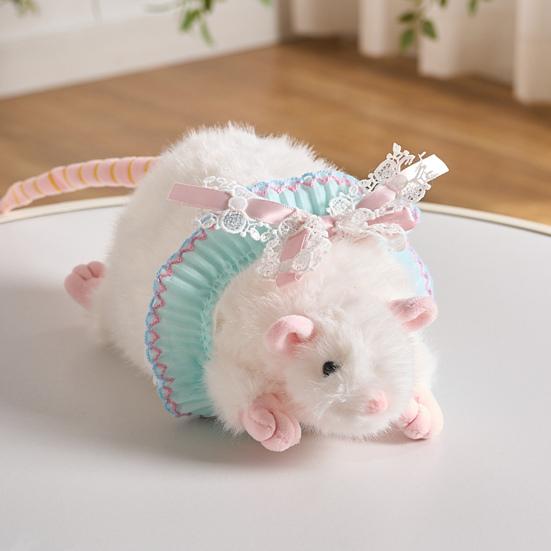 Плюшевая игрушка мышь, мягкая набивная игрушка, милая кукла-крыса с кружевной юбкой, украшенная бантом, декоративная плюшевая мышь для детской спальни, украшение стола, подарок