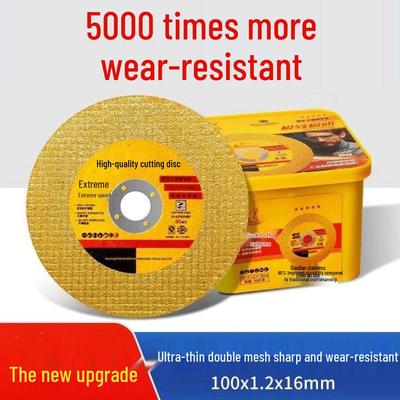 Промышленная угловая шлифмашина типа 100, отрезной диск для металла и нержавеющей стали с усиленной двойной сеткой, шлифовальный круг 107 мм без нагрева