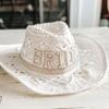 Ковбойская шляпа Bride Hollow для женщин, летняя соломенная шляпа ручной работы, пляжная кепка для отдыха от солнца для путешествий на свежем воздухе