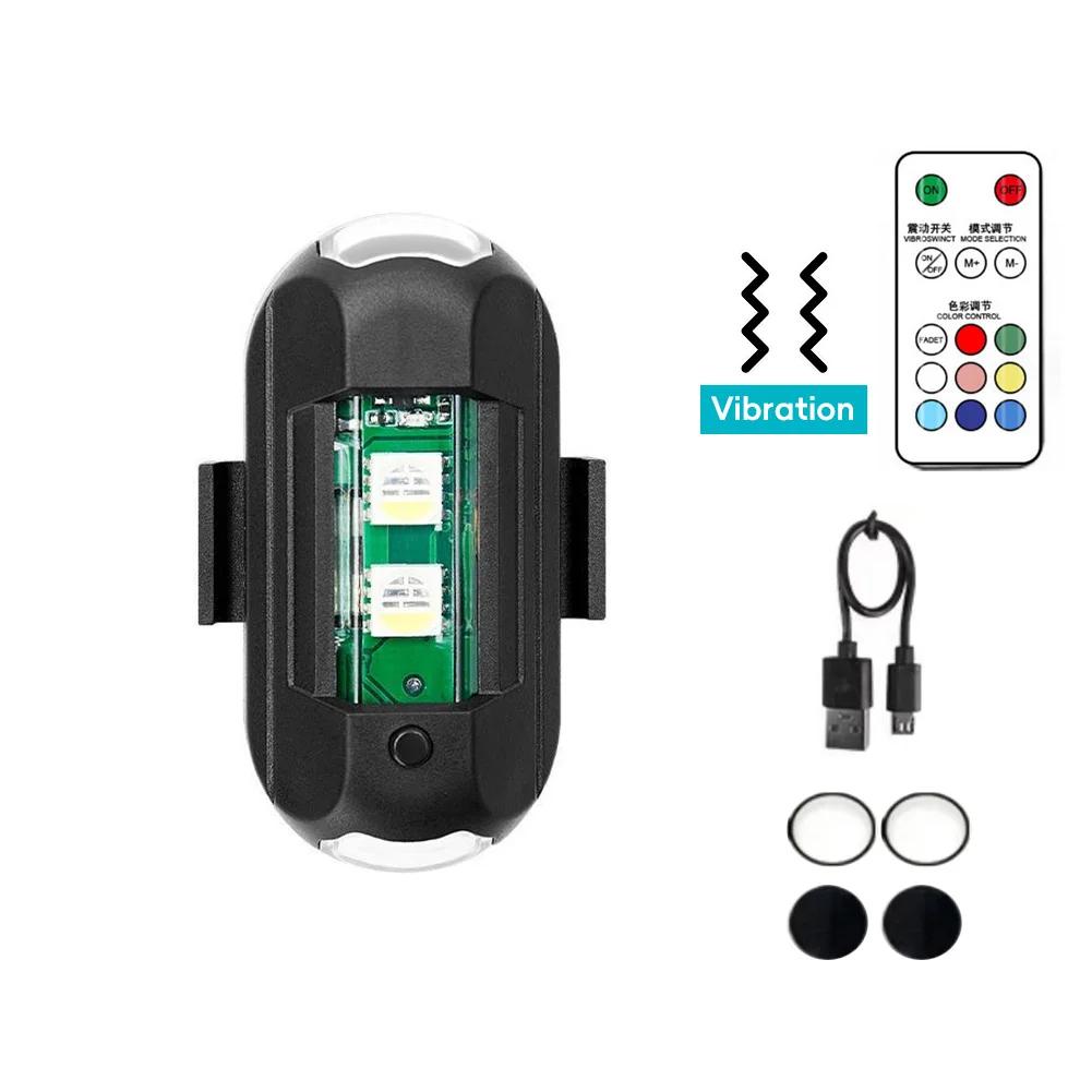 4X дистанционный светодиодный RGB предупреждающий фонарь для предотвращения столкновений, мини-магнитный сигнальный фонарь, стробоскоп для дрона, 7-цветный индикатор, лампа для мотоцикла