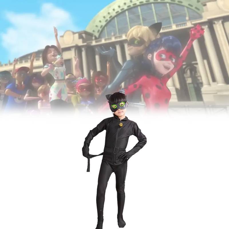 Чудесные истории Ледибаг и Кота Нуара Детский костюм со спандексом для аниме ролевых игр
