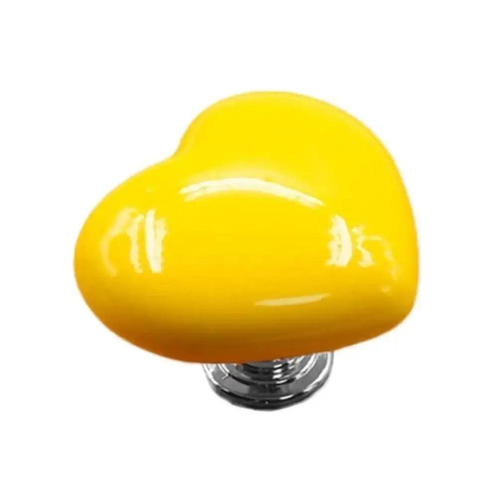 2 шт., цветная кнопка в форме сердца для унитаза, кнопка для бачка с водой, вспомогательная ручка для ящика двери шкафа, универсальный переключатель смыва