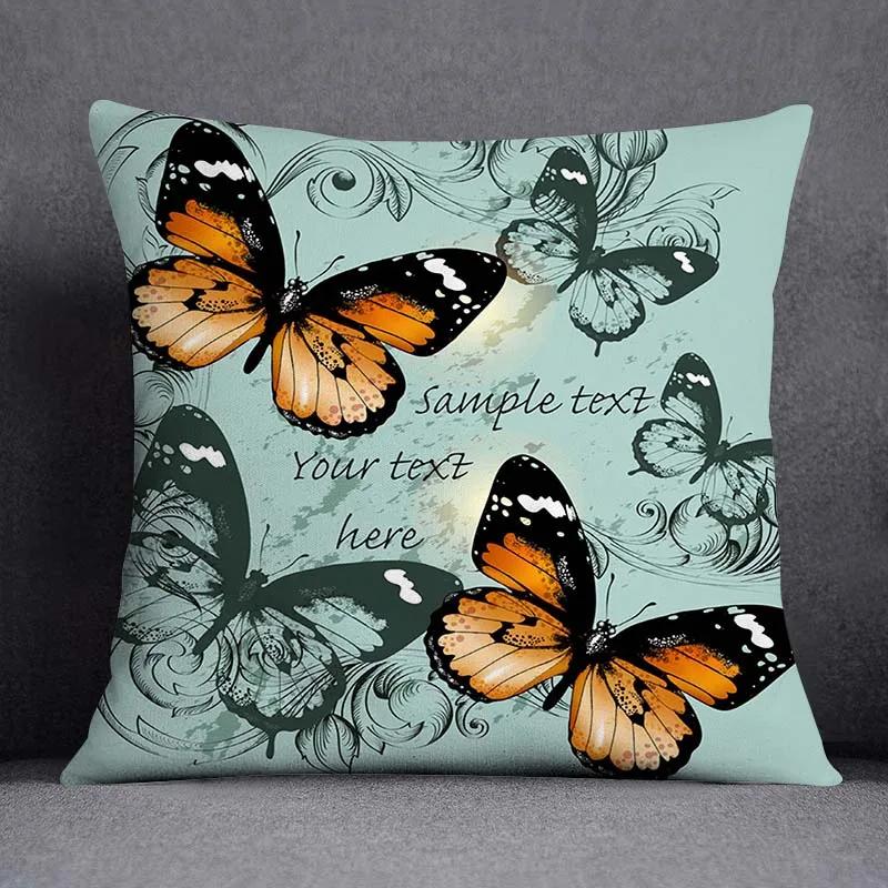 Dark Green Flower and Animal Pattern Home Decoration Pillowcase Square Pillowcase Home Office Decoration Cushion Cover