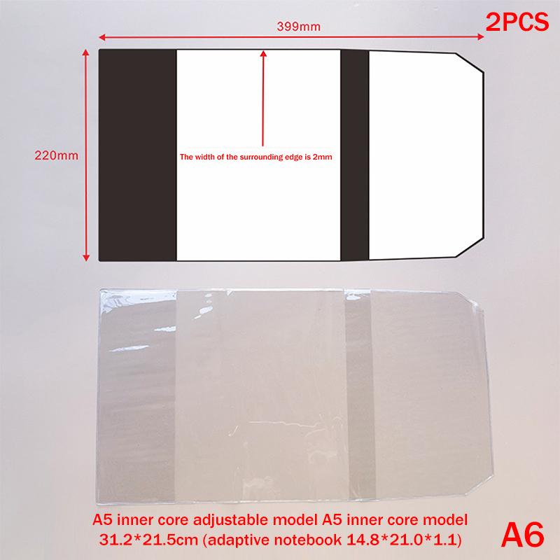 Waterproof PVC Protective Notebook Sleeve for A6 A5 Diary Journal Planner Dustproof Transparent Cover for School Office