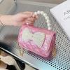 Mini Bow Crossbody Bag Korean Style Children Coin Purse Simple Pearl Handbag  Kids