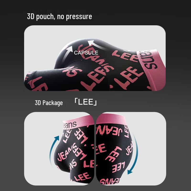 Мужские трусы-боксеры LEE 50-х годов из гребенного хлопка 7A с антибактериальным эффектом