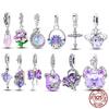 Медные Шармы Бусины Фиолетовый Крест Змея Бант Подвеска Дракон Подходят для Оригинального Браслета Ожерелья Женские Украшения Сделай Сам Подарки