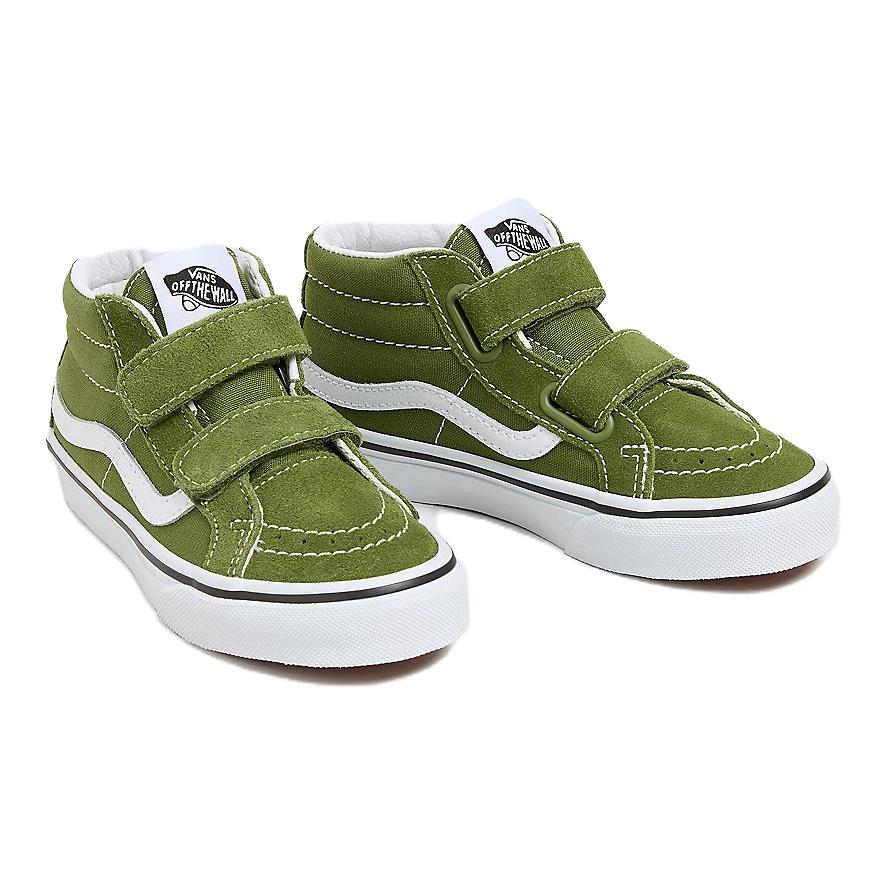 Vans Sk8 Mid Comfortable Classic Mid-Top Kids Skate Shoes Kids Sneakers Green VN000CYFCIB