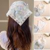 Openwork Wrap Scarf White Headband New Lace Triangle Hair Head