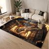 Music Guitar Theme Soft Crystal Velvet Rug Custom Name & Text Print Non Slip Floor Rug for Bedroom Living Room