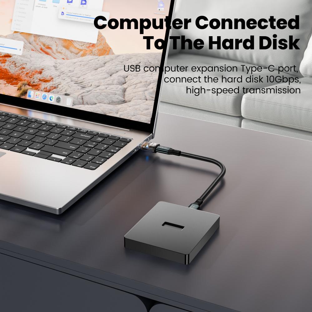 OTG-адаптер Type C на USB A мощностью 120 Вт, адаптер USB 3.2 на Type C (мама), подходит для iPhone 15, 16, Macbook, iPad, поддерживает быструю зарядку