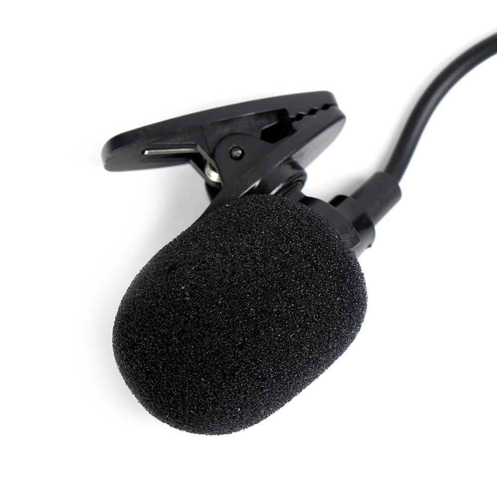 Laptop Collar Wired Clip-On Lapel Microphone 3.5mm Jack Recording Teaching Lavalier Condenser Mic