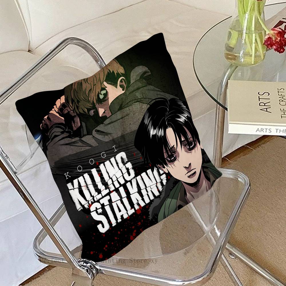 Подушка с принтом Killing Stalking Квадратная подушка Спальня Диван Подушка для отдыха и комфорта Автомобиль Гостиная Домашний декор