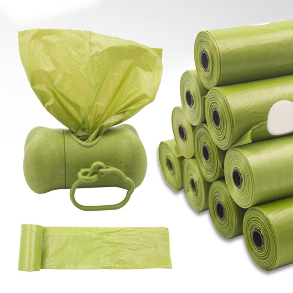 Одноразовый пакет для собачьих какашек, пакет для собачьих какашек, разлагаемый пакет для уборки(1/8/24 рулона) Принадлежности для чистки собак Простое использование