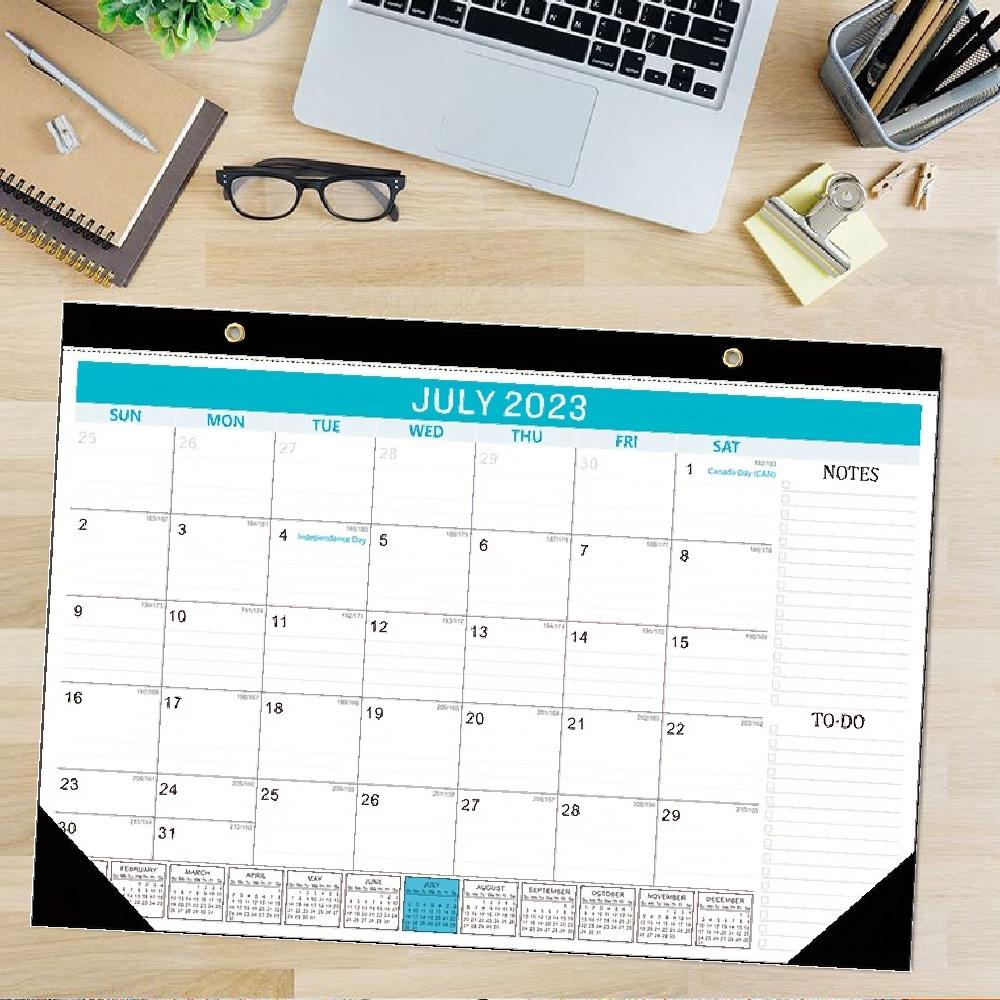 Настольный календарь 2023 года, июль 2023 г. — декабрь 2024 г., 18 месяцев, большой настольный календарь/настенный календарь размером 17 X 12 дюймов