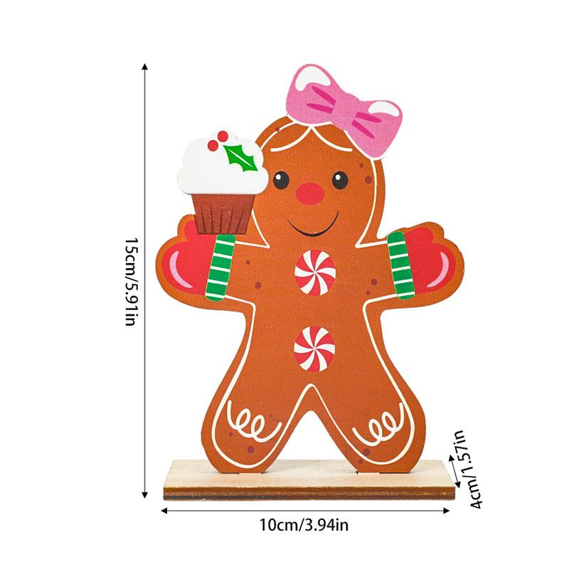 Christmas Wooden Ornaments Santa Claus Snowman Xmas Tree Desktop Signs 2025 New Year Party DIY Decoration For Home Navidad Gifts