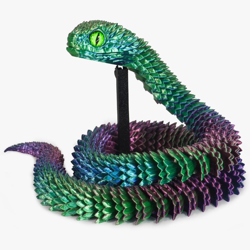 3D-печатная шарнирная фигурка змеи Игрушки Гибкая игрушка-антистресс Реалистичная модель ползающей змеи Украшения Креативный забавный подарок
