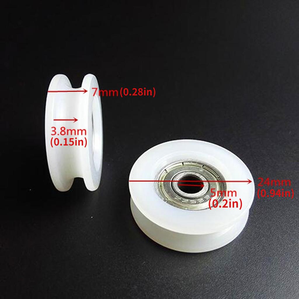 1 шт./4 шт. U-образный нейлоновый круглый шкив, шарикоподшипник, ролик для дверей, окон, душевые шкивы, ящик