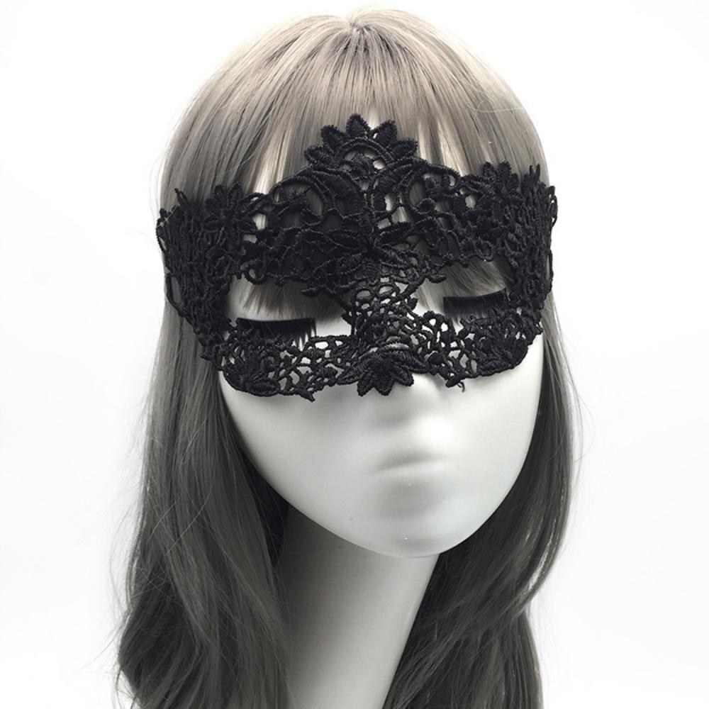 Black Lace Eye Mask Sexy Hollow Out Half Face Masquerade Mask Halloween Party Carnival Decorations Venetian Masks for Women