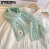 Versatile Solid Color Cotton and Linen Scarf for Women In Spring and Autumn Korean Version Summer Scarf