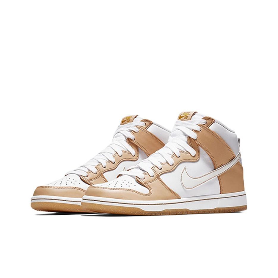 Nike Premier X Dunk SB Ретро Повседневные Высокие Кроссовки для Скейтбординга Унисекс Белый Шампань 881758-217(N)