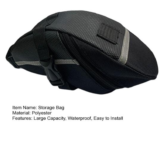 Водонепроницаемая сумка для велосипедного сиденья, большая вместительная застежка-молния, быстросъемная подседельная стойка, седло, набор для хранения инструментов со светоотражающей полосой