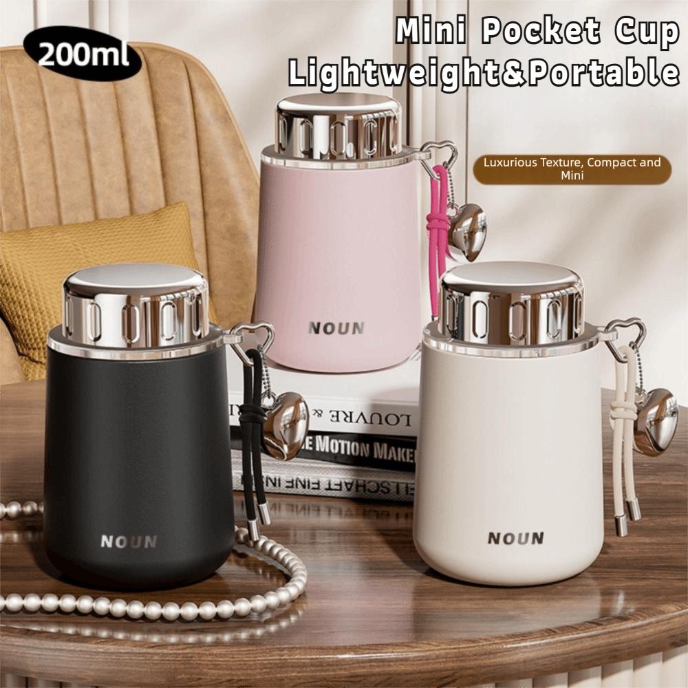 Милая вакуумная кружка 200 мл, карманная, с термоизоляцией или охлаждением, кружка из нержавеющей стали, термобутылка для воды для мальчиков и девочек