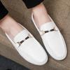 Модные мужские лоферы из натуральной кожи класса люкс, мужская повседневная обувь, итальянские мокасины, дышащие слипоны, мужские туфли для вождения, Chaussure Homme