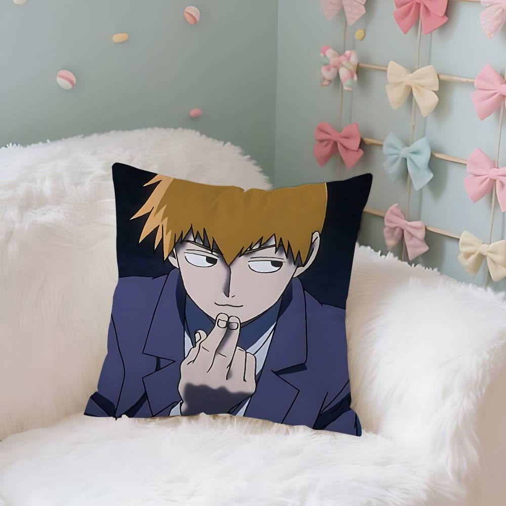 Anime MmOBPSYCHO Kawaii Throw Pillow Covers Pattern Cushion Cover Suitable For Sofa Bedroom Car Pillow Cover