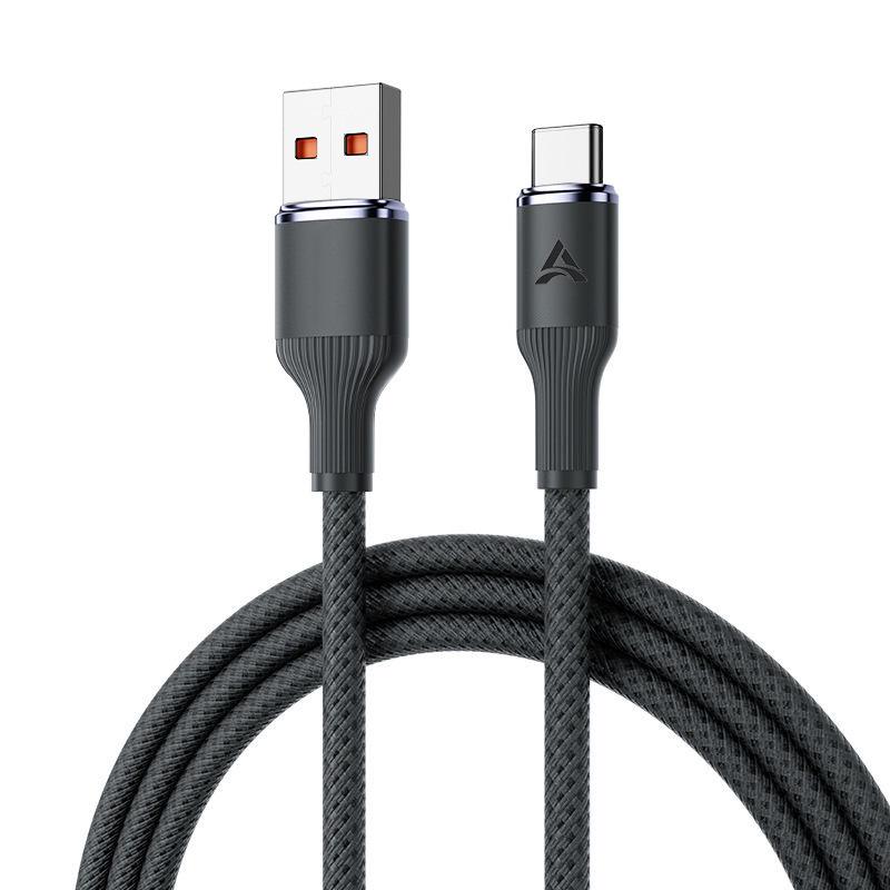 Плетеный кабель USB-C для быстрой зарядки 120 Вт для Huawei Honor 6A
