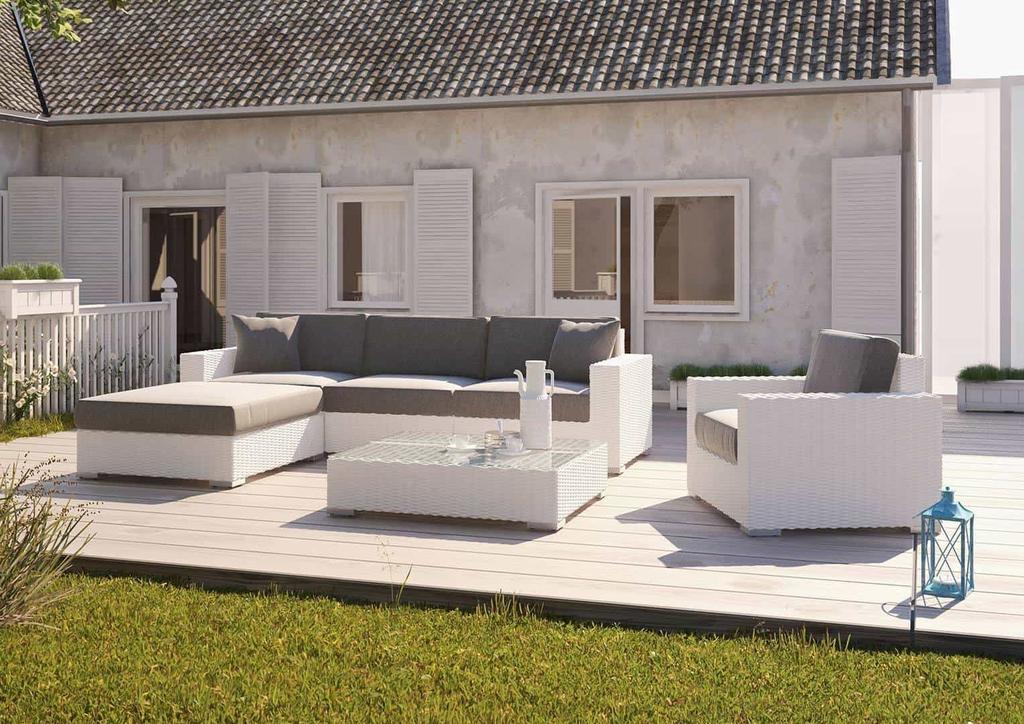 Milano Garden Armchair 82X92X66 Oltre Royal White Technorattan Homms