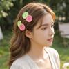 2pcs Oval Design Button Shape Hairpins Sweet Cute Barrettes Candy Color Hair Clip  Daily Wear