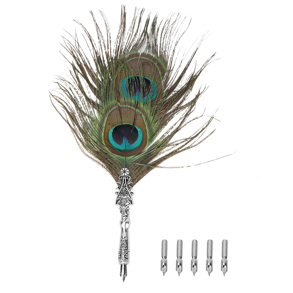 Классическая винтажная перьевая ручка с перьями, каллиграфическая перо, ручка для домашнего декора, подарок