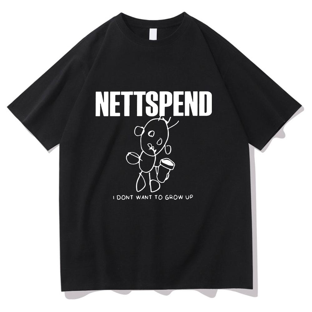 Футболка Netttspend Кризис раннего возраста 2026 Модная одежда для мужчин и женщин Хлопковая одежда Графический топ Высококачественная футболка
