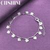 CHSHINE Fine 925 Sterling Silver Heart Love Bracelet For Women Lovers Wedding Fashion Charm Jewelry